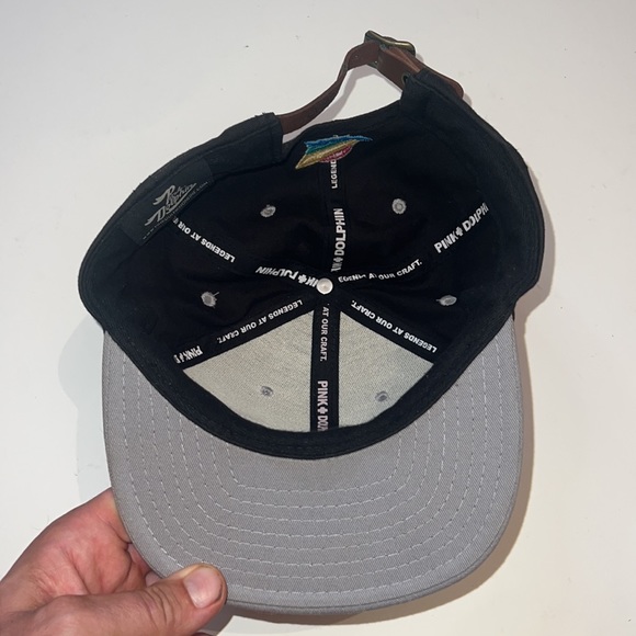 Pink Dolphin Strapback Hat in Black, OSFM - Picture 8 of 8